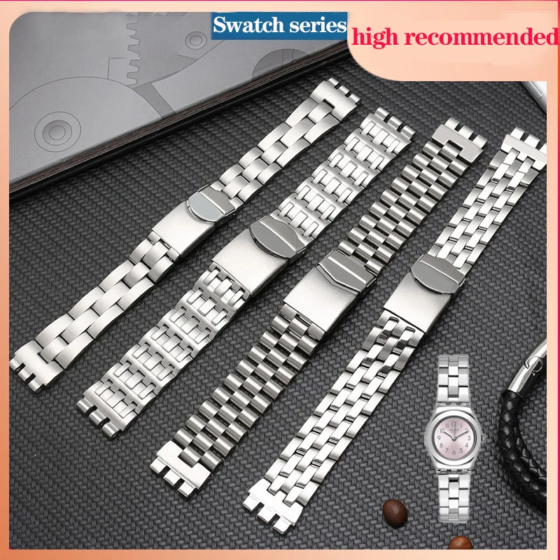 Браслет из нержавеющей стали для часов Swatch YGS749G YCS Yas YGS IRONY металлический
