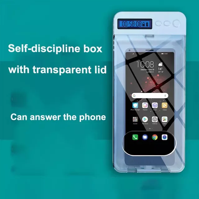 

Phone Timer Lock Box Self-Control Phone Lock Box for Kids Students for Universal Mobile Phone Self-discipline Timing Lock Box