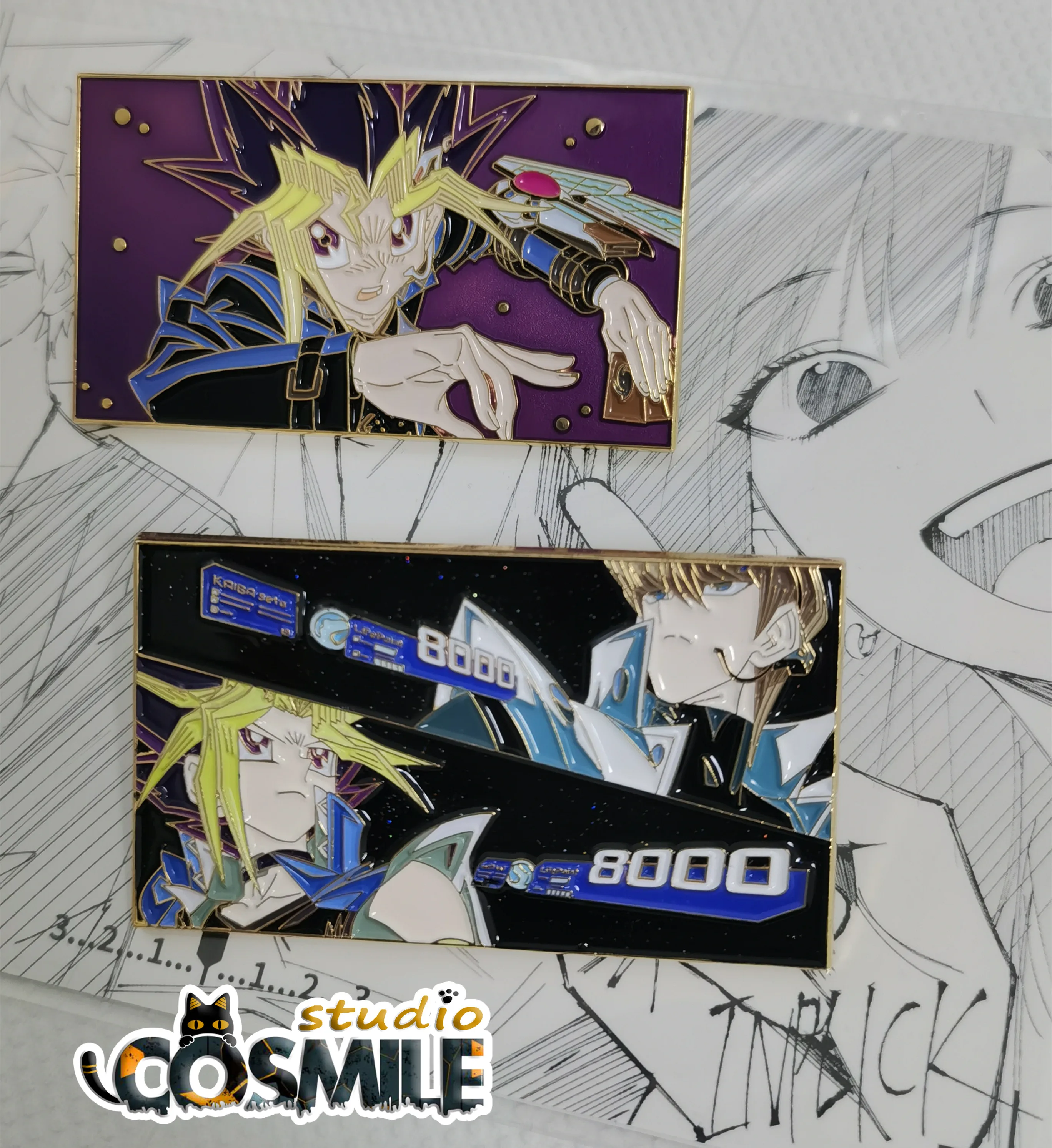 Ю-Ги-о! Женская металлическая брошь-значок для косплея