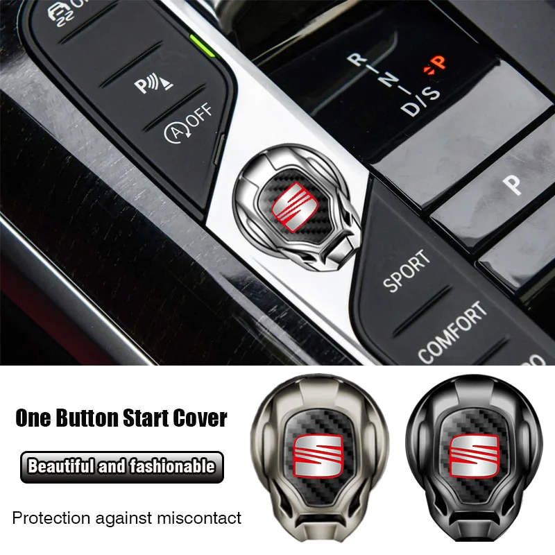 

Автомобильные пусковые кнопки с одним нажатием, металлический защитный чехол для Seat Leon Mk1, Mk2, Mk3, IBIZA, 6l, 6j, Altea, Ateca, спортивный переворот, автом...
