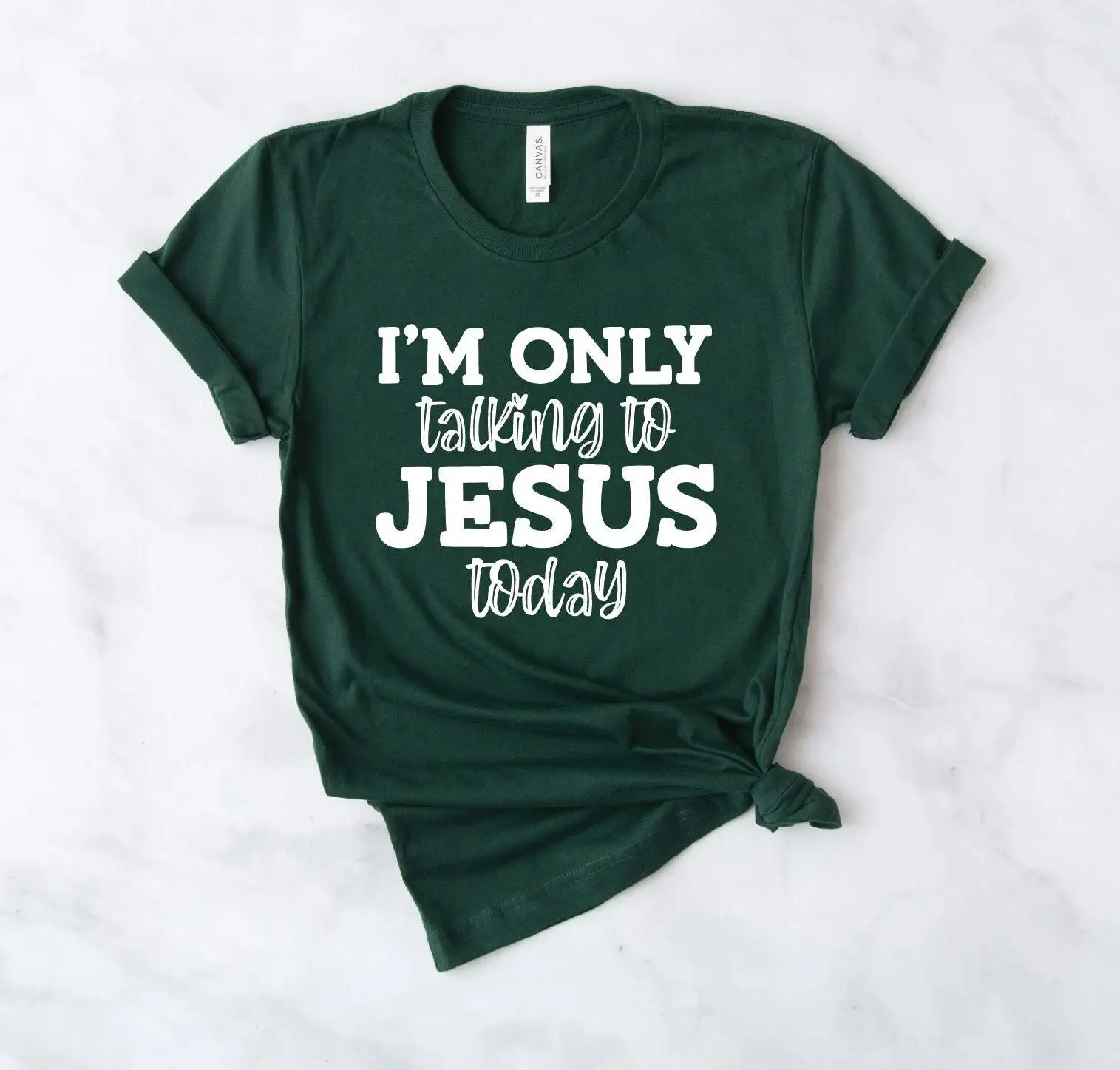 Я только говорю с Иисусом сегодня футболка религиозный христианский