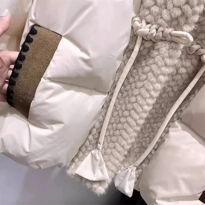 2024 новая зимняя стеганая куртка с v-образным вырезом и пряжкой женские парки