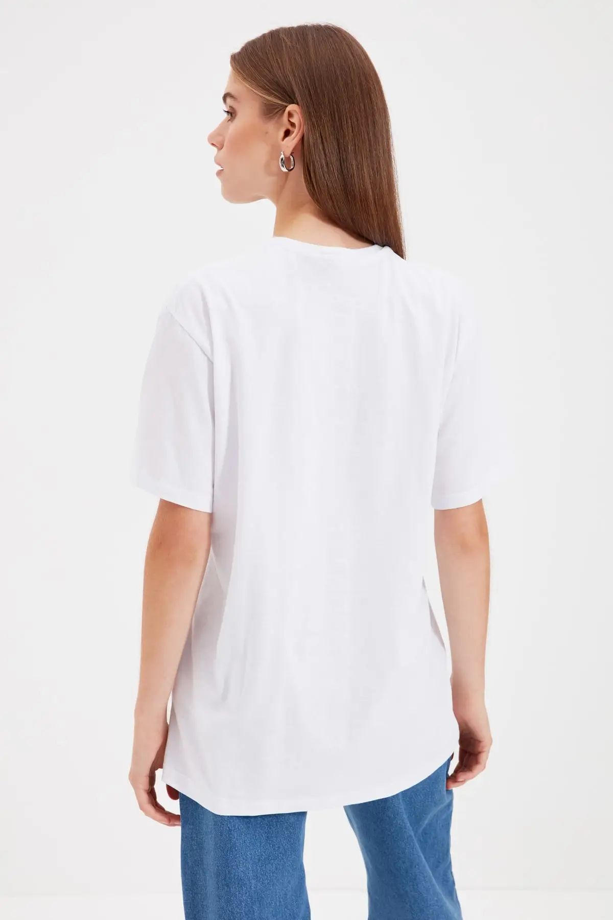 

Trendyol Printed Boyfriend Knitted T-Shirt TWOSS21TS4018