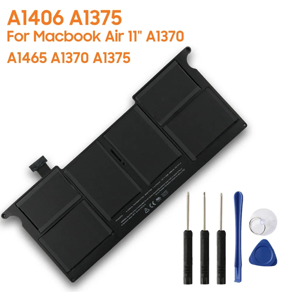 Мощная сменная батарея A1406 A1375 для Macbook Air 11 дюймов A1370 A1465 A1495 новые перезаряжаемые