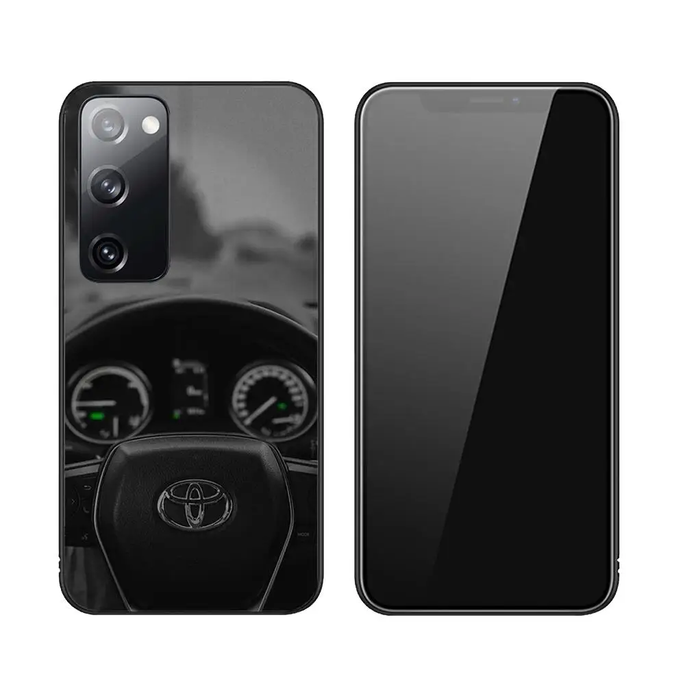 Toyotas Luxury Car Phone Case Luxury Fashion For Samsung Galaxy S23 S21 S10 S30 S20 S22 S8 S9 S30 Pro Plus Ultra Fe Black Covers