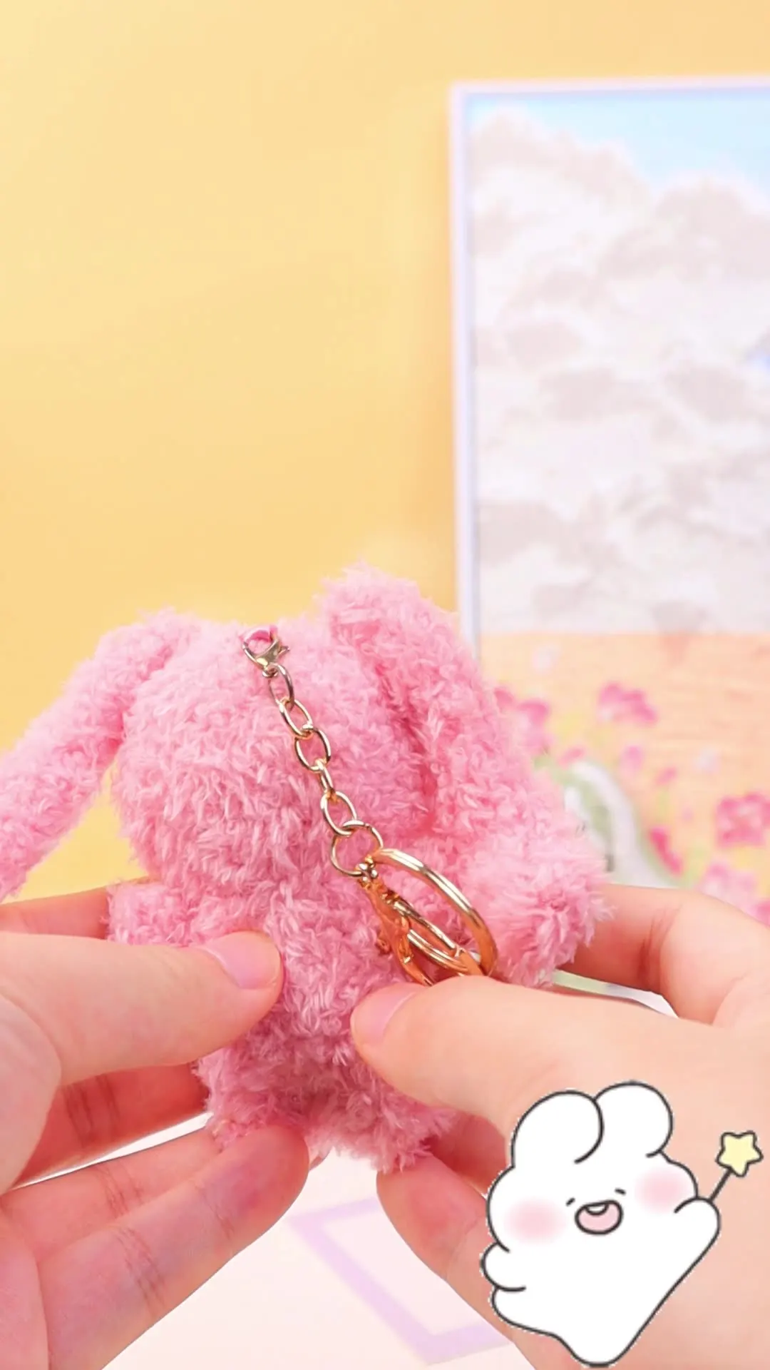 Новинка креативная модная милая плюшевая подвеска с длинными ушками в виде