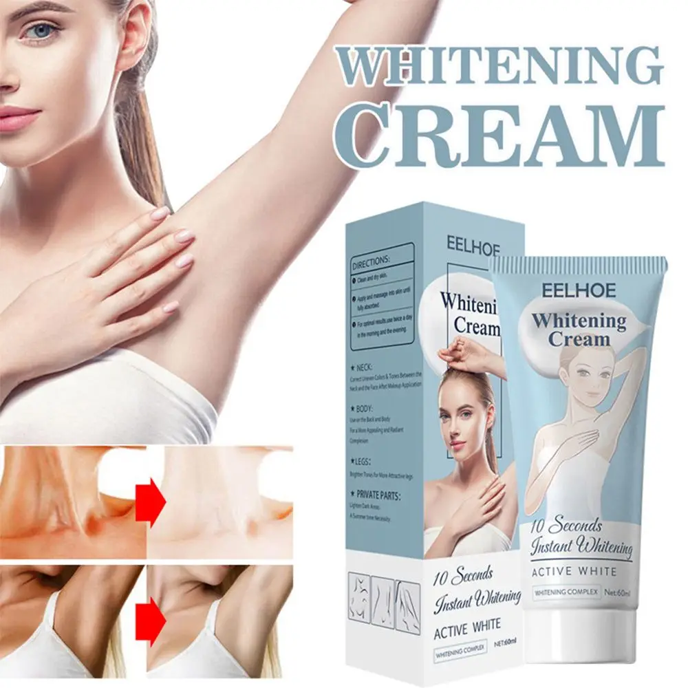 

60ml Instant Skin Whitening Cream Kojic Acid Armpit Underarm Legs Dark Skin Bleaching