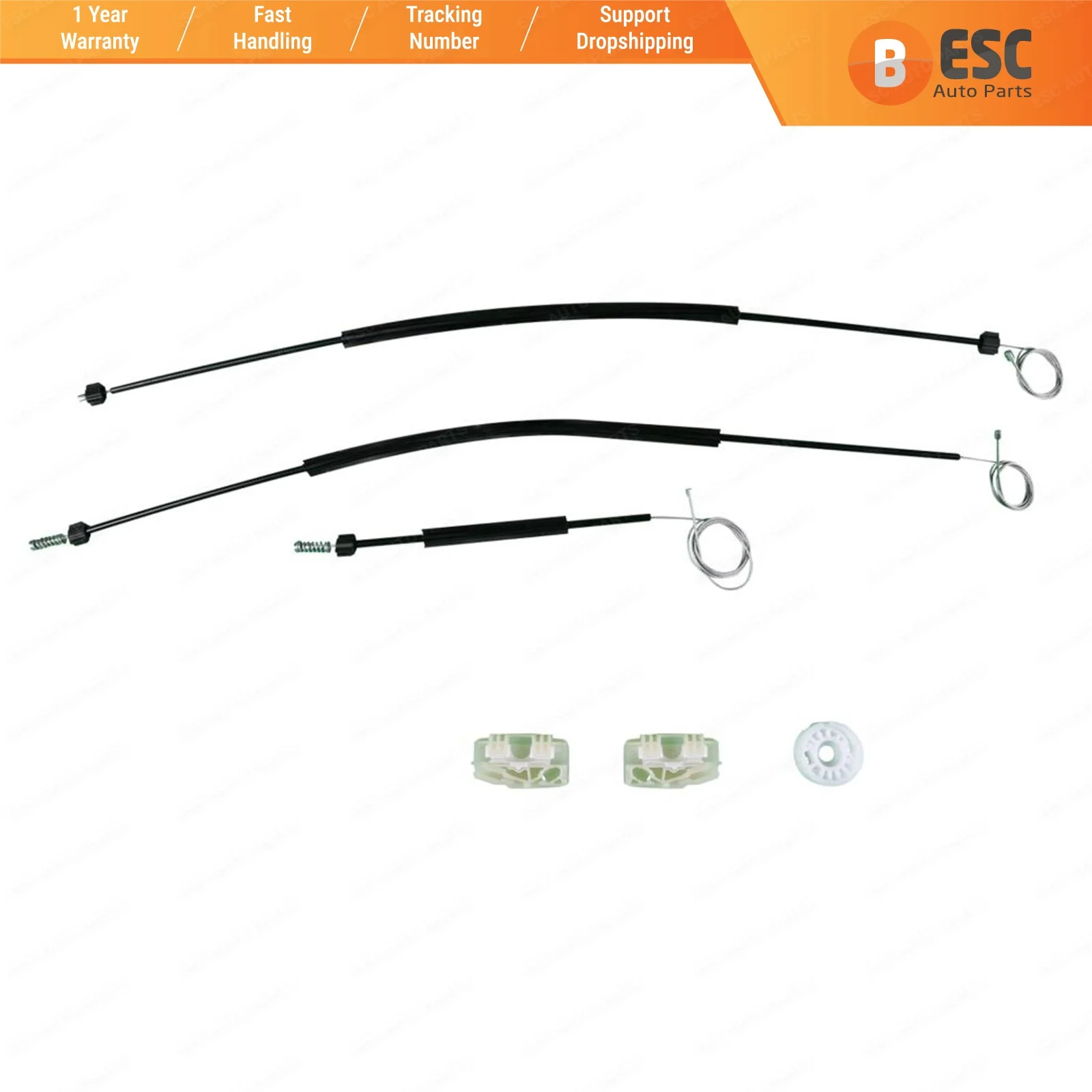 

ESC Auto Parts EWR828 Electrical Power Window Regulator Repair Kit Front Right Door for Seat Ibiza Coupe 2008-2014 Fast Shipment