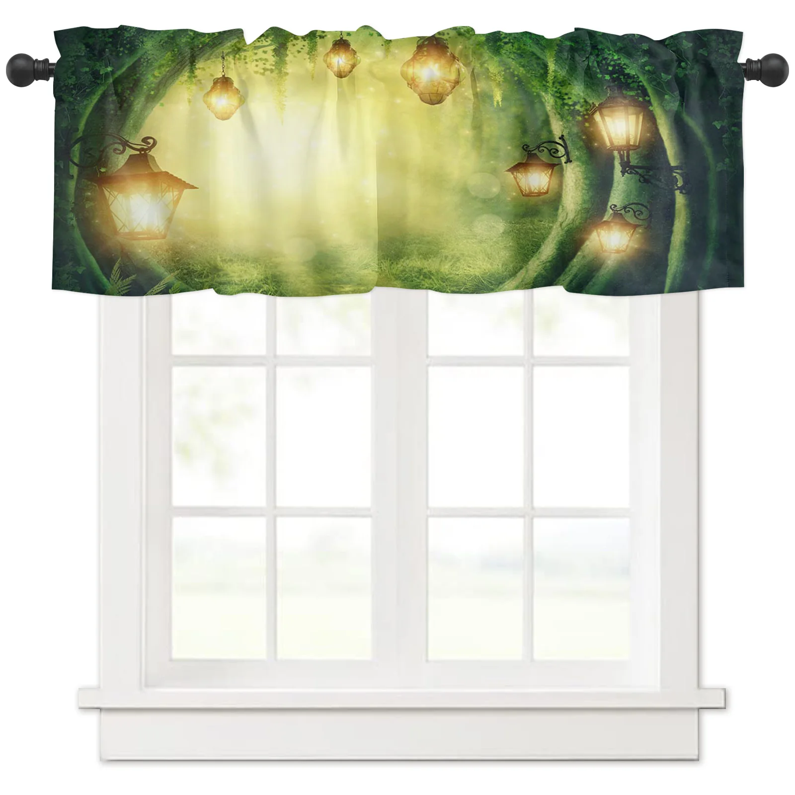 Лесной зеленый Волшебный фантазия природный пейзаж дерево шторы в спальне