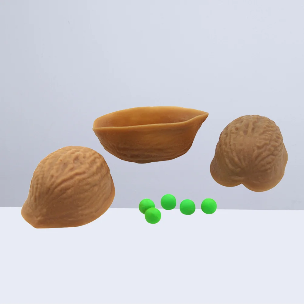 

Креативный набор из 3 ореховых ракушек и 5 шариков, Удивительный волшебник жуса для удовольствия