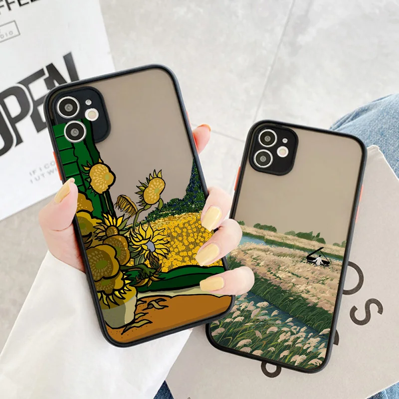

Fascinating Cartoon Scenery Boy Girl Phone Case For iphone 7 8 Plus 14 13 11 12 Pro Max for iPhone X XR XS MAX Hard Cover Fundas