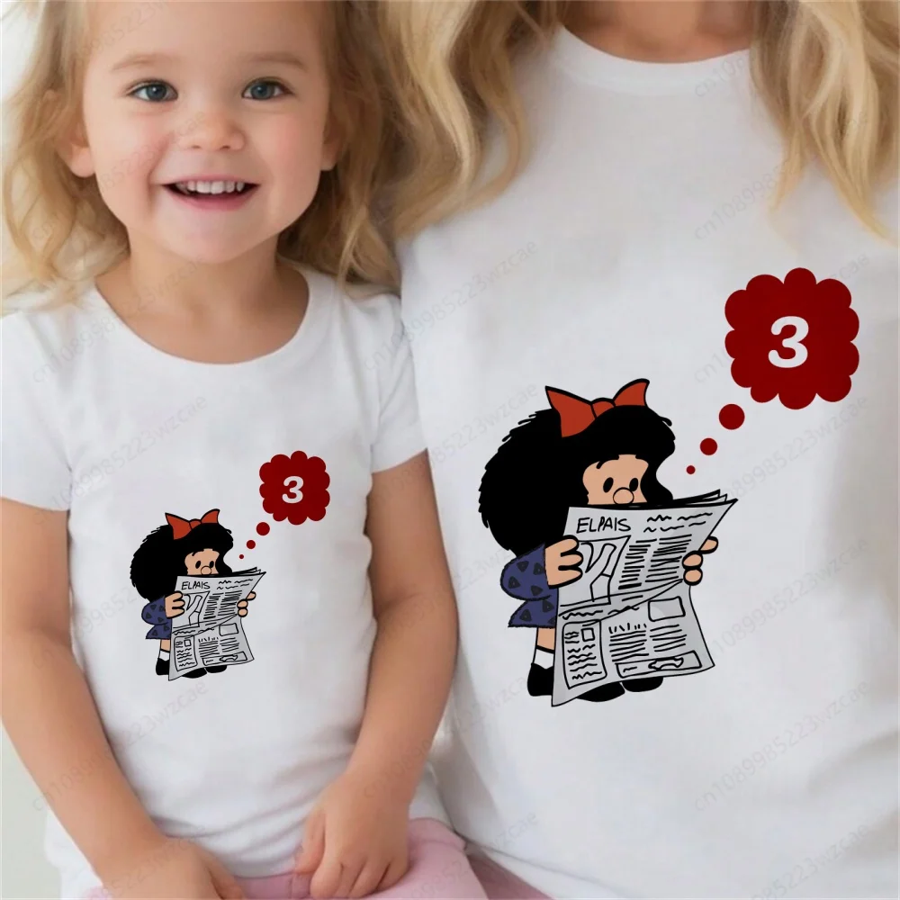 Одинаковые Футболки Mafalda Family Для Девочек И Мальчиков — Топ С Короткими Рукавами