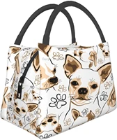 cute chihuahua lunch bag insulated boxtote adult men women reusable work office school large picnic kids girls boys