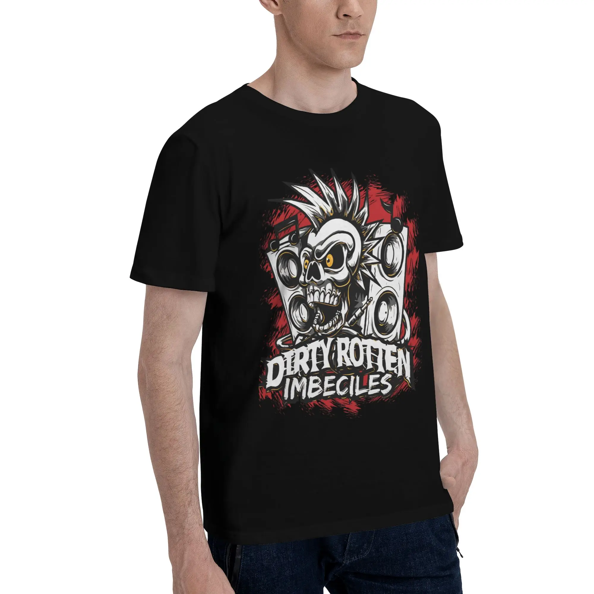 Фото Футболка из 100% хлопка с рок-графикой D.R.I. Футболки DIRTY ROTTEN IMBECILES для мужчин №2