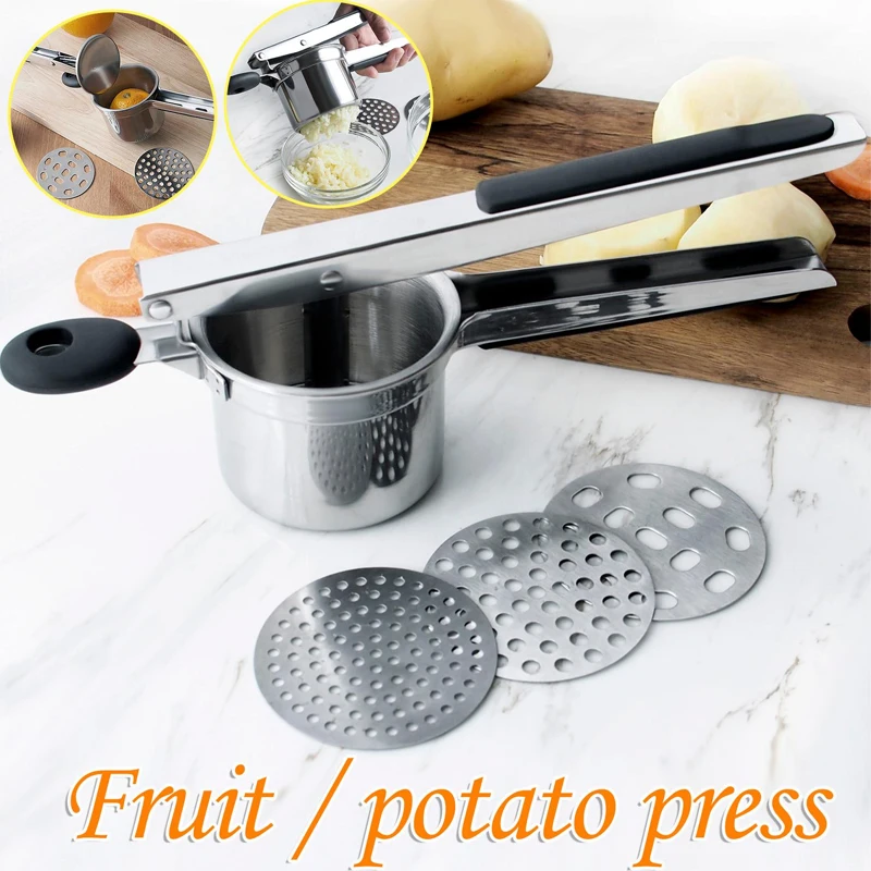 

Stainless Steel Potato Ricer Masher Crushing Puree Fruit Vegetable SqueezerJuicer Press Maker kitchen Tool Kitchen Cooking Tools