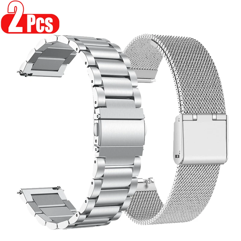 

22mm Stainless Steel Strap For Ticwatch Pro 3/3 GPS LTE Smart Watch Accessories Metal Bracelets For Ticwatch Pro 2020 S2 E2 Band