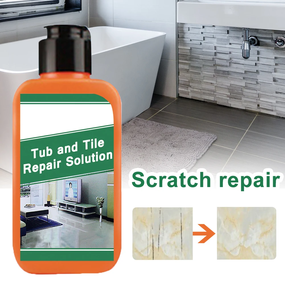 

100ml Bathroom Tub Practical Tile Scratch Repair Agent Kitchen Accessories Stain Cleaner Floor Refinishing Spray Liquid Dents