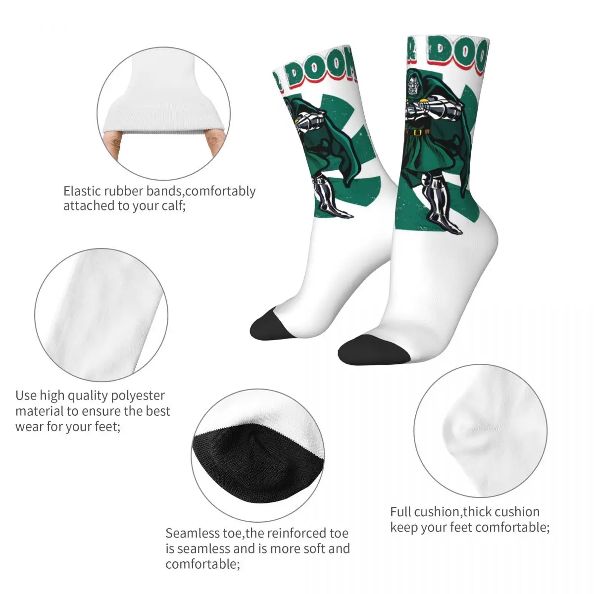 Злодей лучший для вас Мужские носки ретро Harajuku D-Doctor D-Dooms уличный стиль новинка