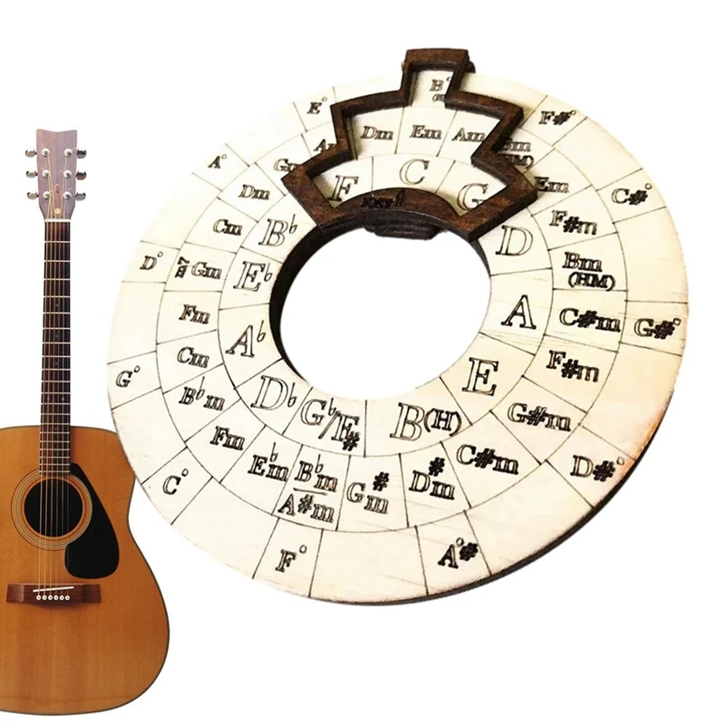 

3 шт. музыкальное колесо для мелодии, круг пятых колес, обучающий инструмент для гитары, Деревянный инструмент для мелодии