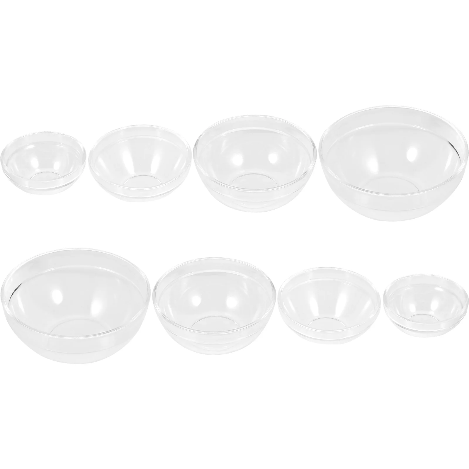

Круглые прозрачные сервировочные чаши: 8 шт., белые бриллиантовые прозрачные массажные эфирные масла