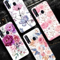 yndfcnb vintage flowers leaves phone case for samsung a51 01 50 71 21s 70 31 40 30 10 20 s e 11 91 a7 a8 2018