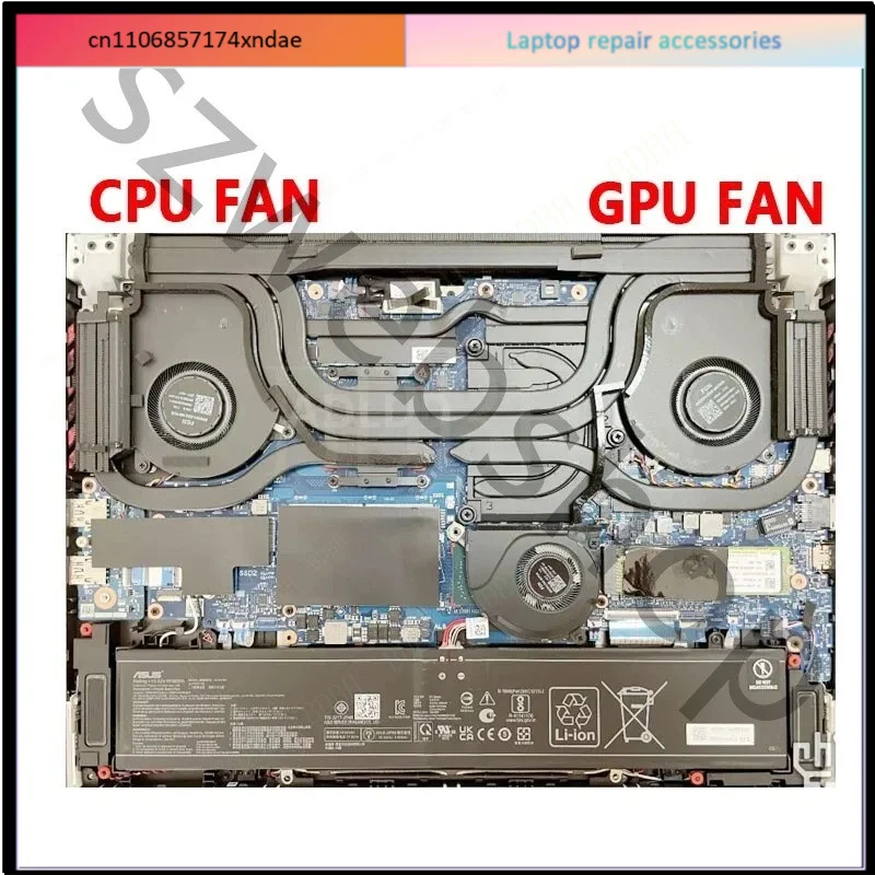 Фото Вентилятор охлаждения процессора и графического процессора для Asus ROG Strix SCAR 16 G634J G634JY №3