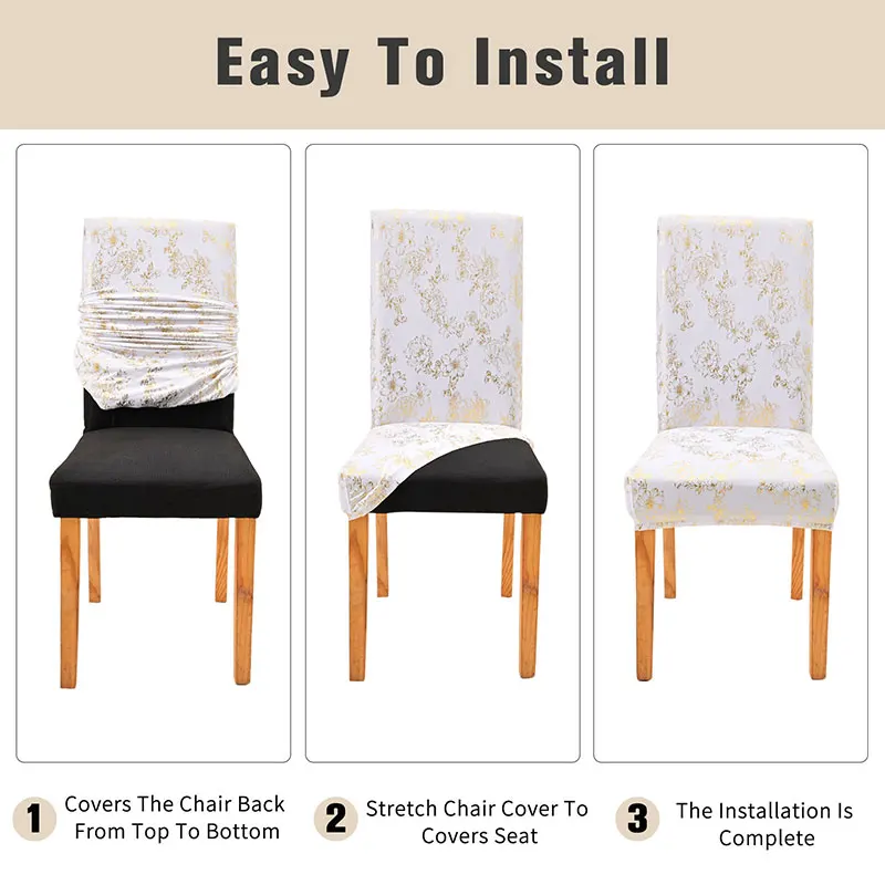 Бронзовые чехлы на стулья для столовой накладка стул эластичные сиденья из