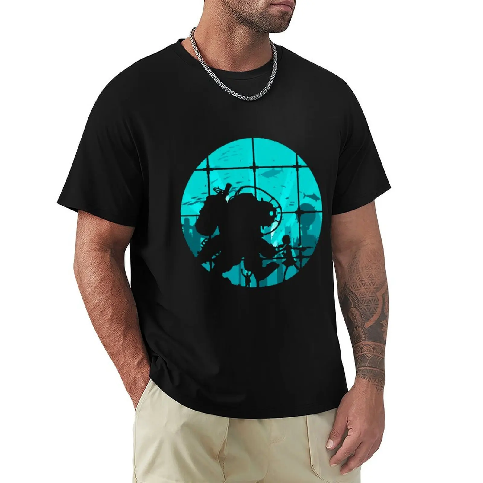 Bioshock Blue PNG футболка funnys тяжелые мужские тренировочные рубашки