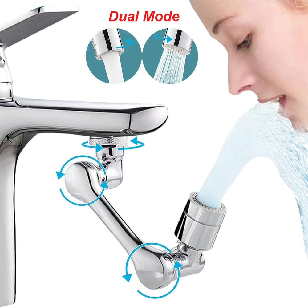 

Aerator Extender Rotation Plastic Modes 2 Nozzle 1080° Bubbler Basin Faucet Tap Faucets Splash Universal Extend New Filter