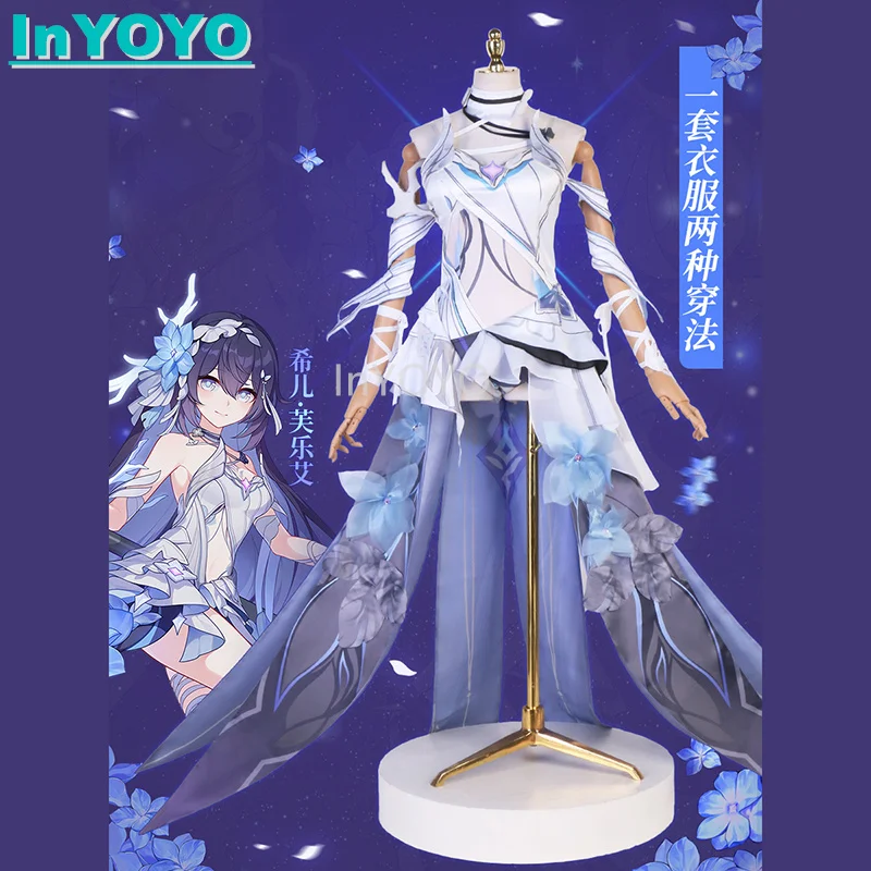 

InYOYO Seele Vollerei Cosplay Costume Anime Honkai Impact 3rd Game Suit Lovely Uniform Dress Halloween Outfit Women XS-XL New