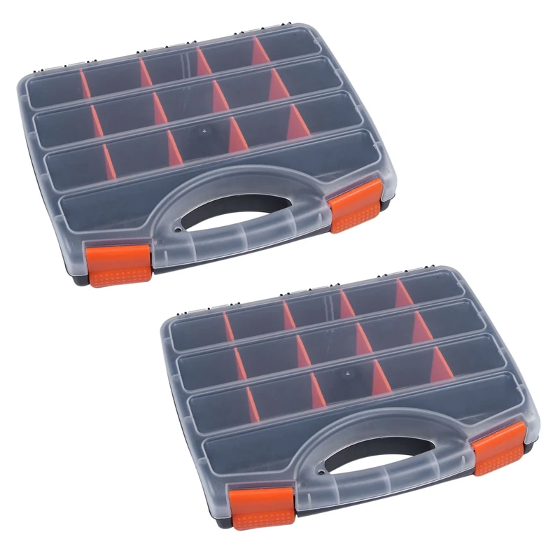 

2X B-320 Portable Parts Box Screw Storage Box Metal Parts Hardware Screwdriver Vehicle Repair Hand Tool