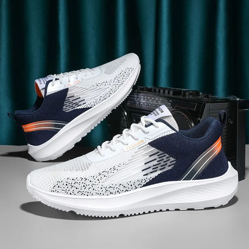 

Men's Shoes Breathable Mesh Shoes Men's 2022 Autumn New Mesh Sports Shoes Men's Casual Running Shoes Flying Woven Shoes 39-46