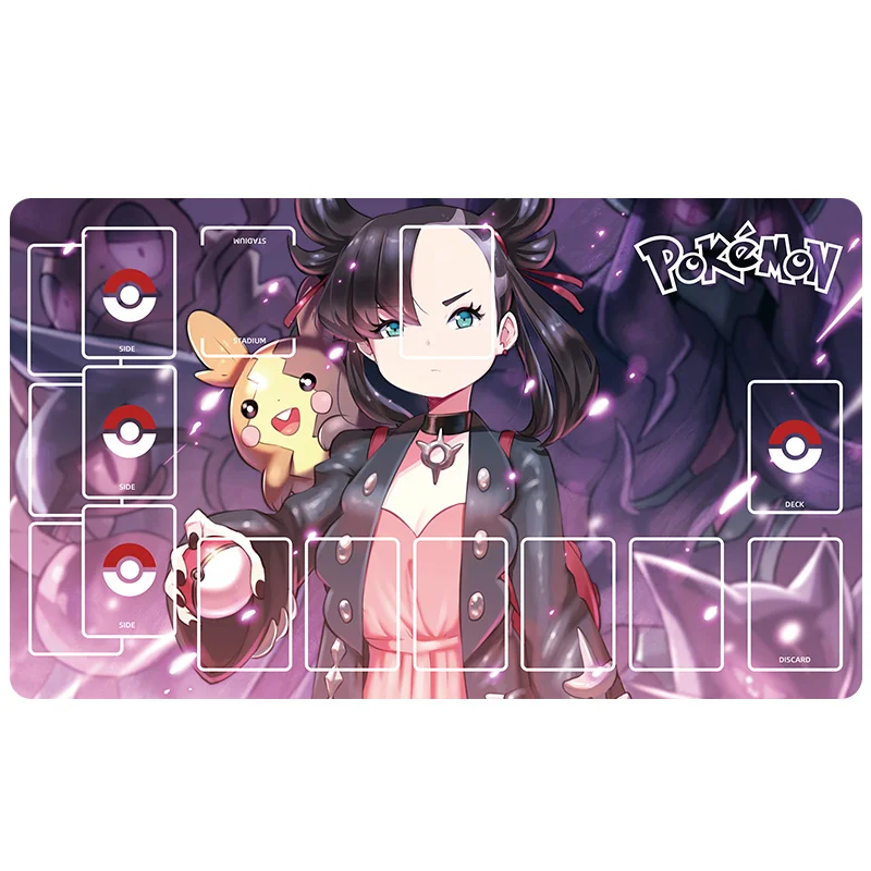 600X350X2Mm Ptcg Gengar Card Battle Table Mat Trainer Marnie Single Player Настольная игра Карточный боевой коврик