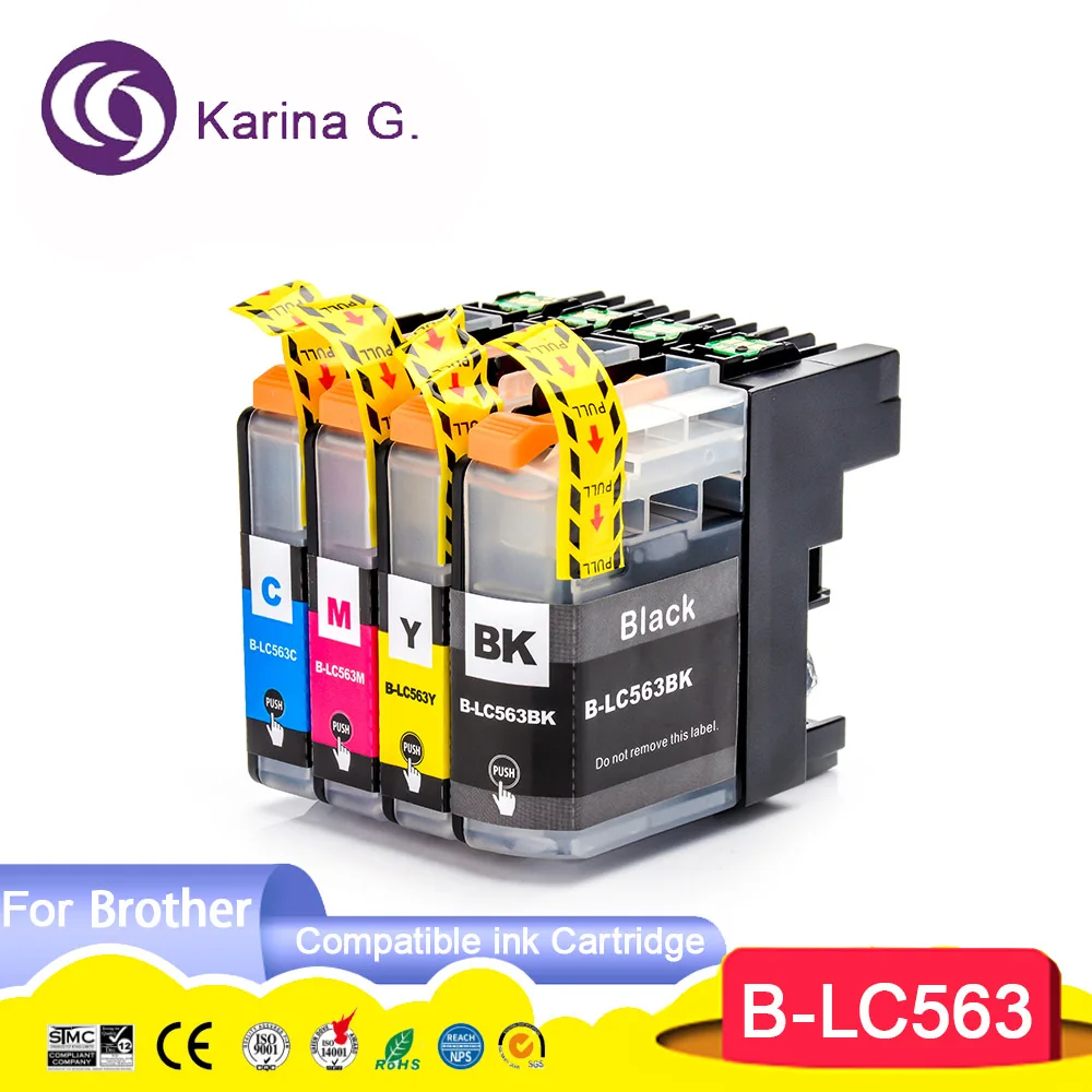 

Compatible Ink Cartridge for LC563 LC563BK LC563C LC563M LC563Y Suit for brother MFC-J2310/J2510/J3520/J3720 Printer