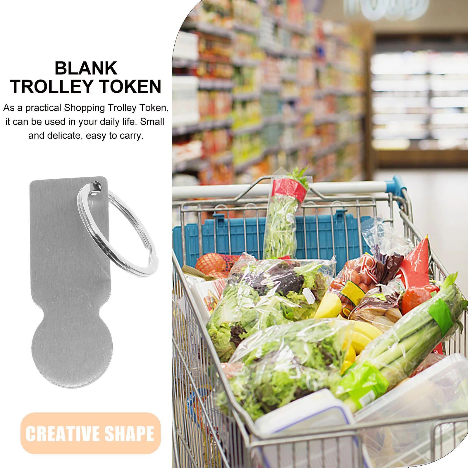 Пустые необработанные тележки для супермаркетов тележка удаления токенов монет