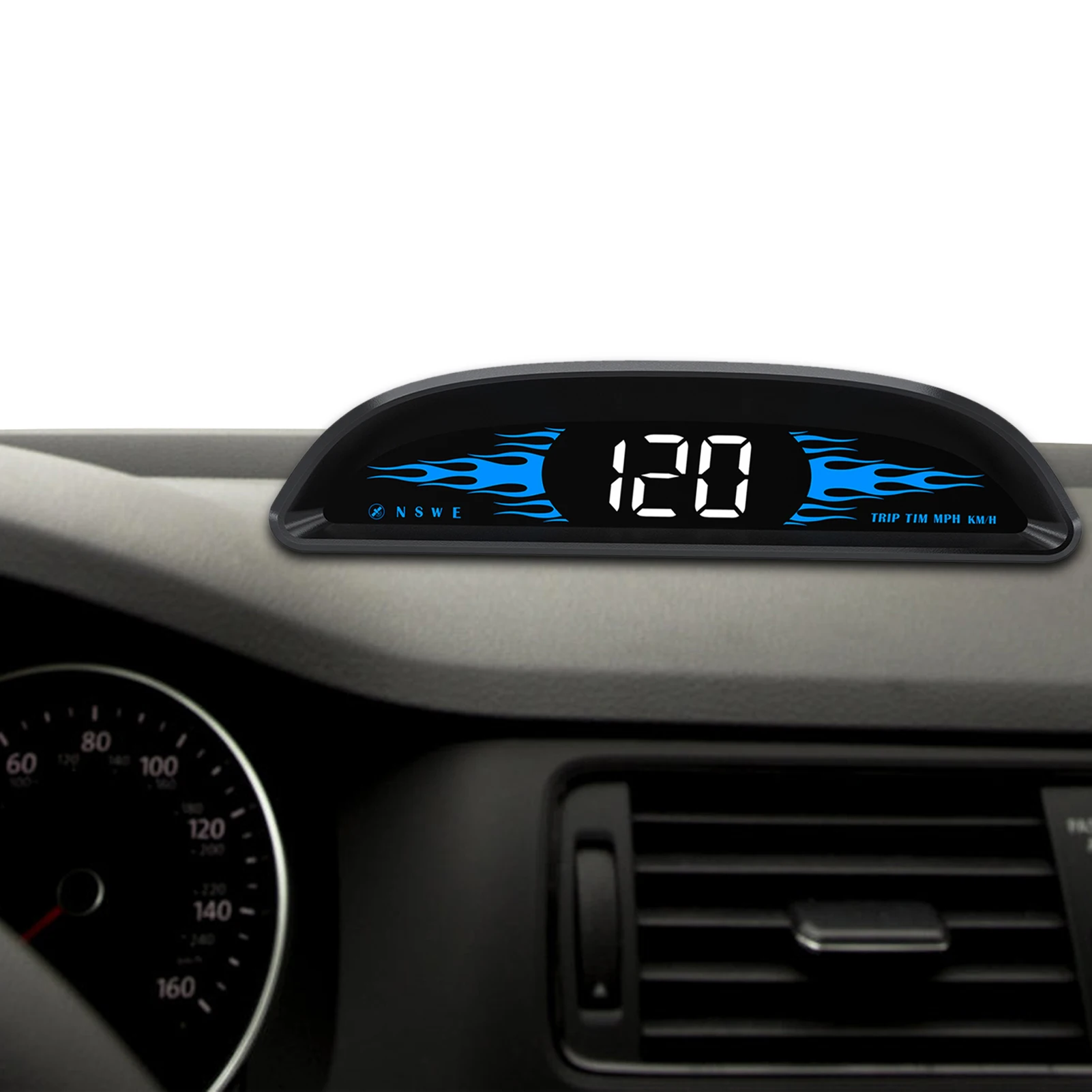 

Автомобильный дисплей на лобовом стекле Универсальный Hud GPS Спидометр Предупреждение ением о превышении скорости OBD температура воды для ав...