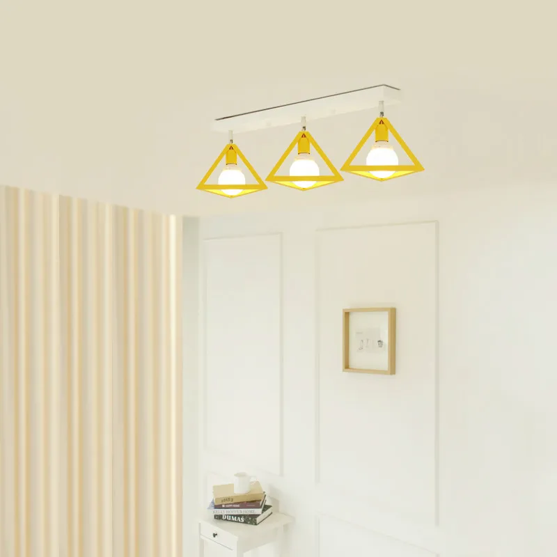 

Современные потолочные лампы с 2/3 головками, светильник для кафе, спальни, кабинета, столовой, гостиной, бара, скандинавский Железный арт, E27, светильник