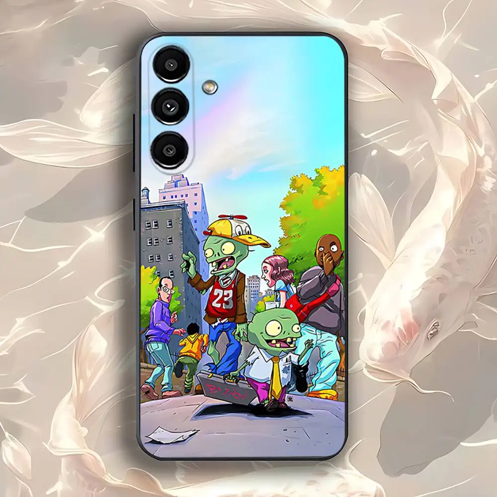 Фото Мягкий черный чехол для телефона P-Plants vs Zombies Game для Samsung Galaxy A73,31,32,72,41,53,52,71,22,5G,Note,J7,8,9 №5