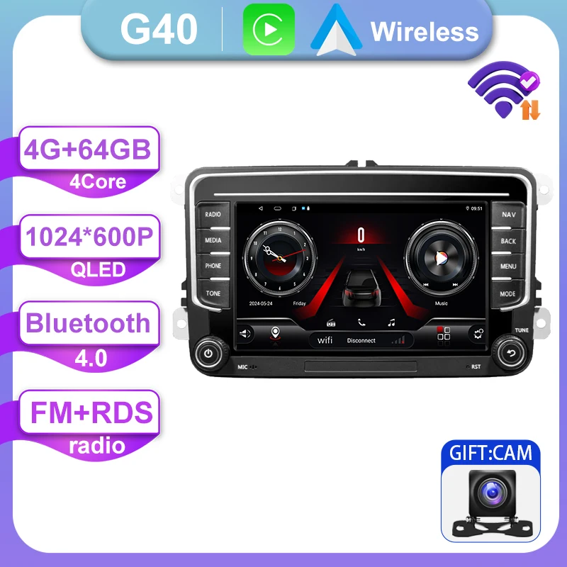 

Android 15 Автомобильный радиоприемник GPS для VW Volkswagen Skoda Octavia Golf 5 6 Touran Passat B6 Polo Jetta 2Din Мультимедийный плеер