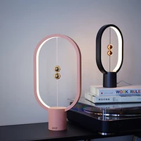nodic novelty pp heng balance lamp oval frame led touch sensor table lamp with magnetic ball night lamp atmosphere table light