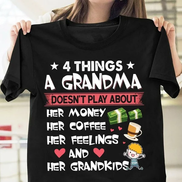 

Семейный для бабушки and Her Grandson подарочные рубашки, футболки бабушки в стиле Харадзюку, кавайная одежда Y2k, Топ