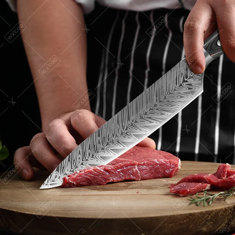 WXCOO нож для обвалки из высокоуглеродистой нержавеющей стали дамасская сталь узор
