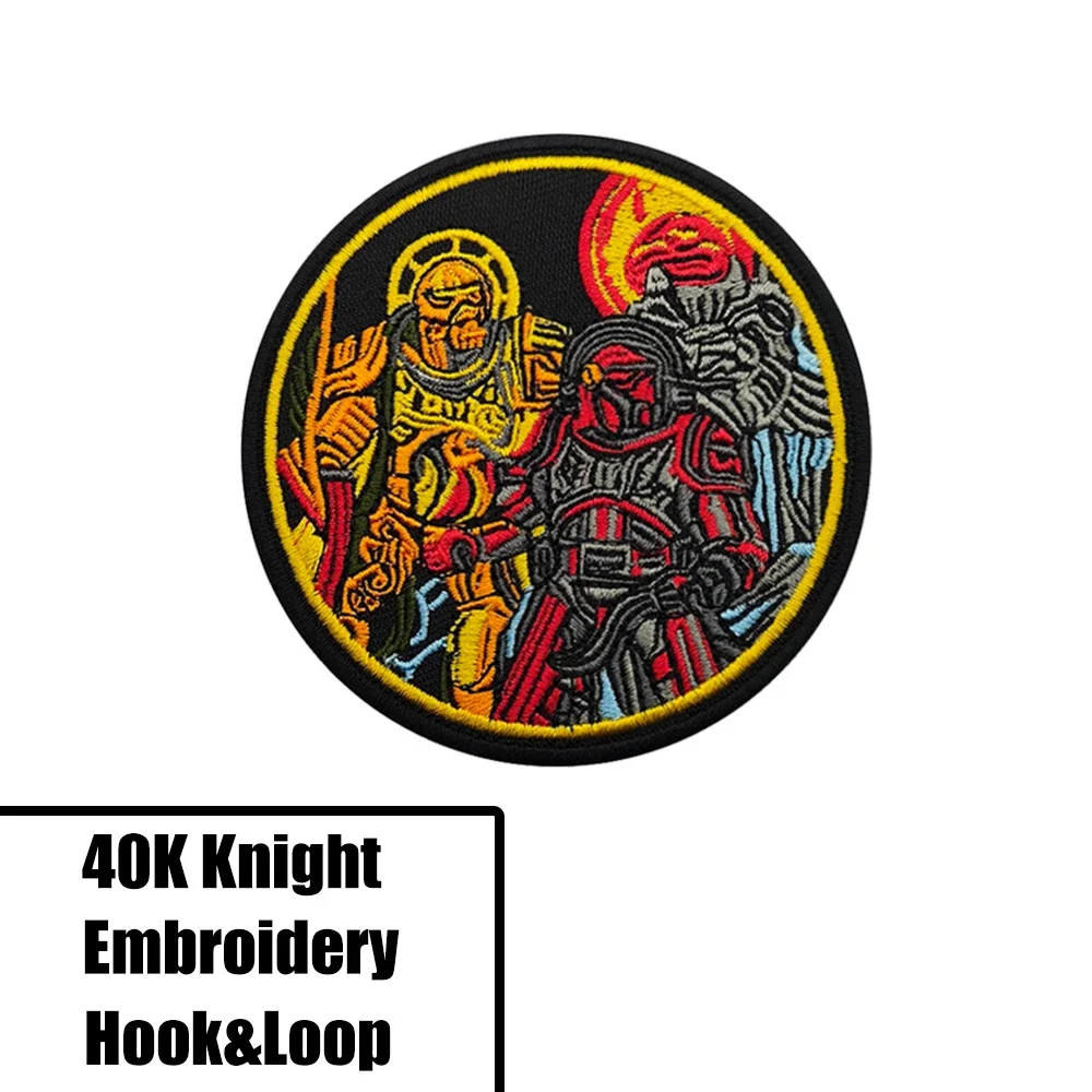 Вышивка рыцаря красочный Hansome вышитый герой круглый 40 К тактическая нашивка для