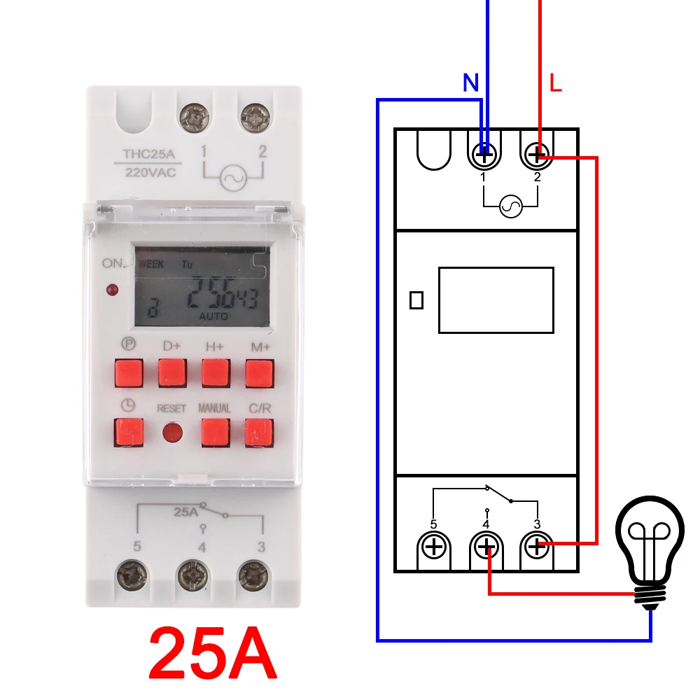 Таймер Цифровой Программируемый на неделю 220 В 230 12 переменного тока