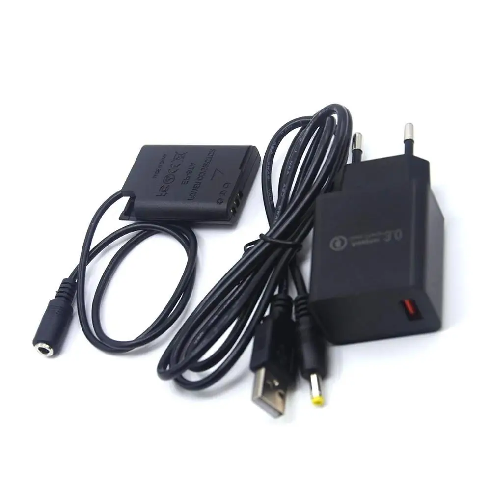 

ENEL23 EN-EL23 Dummy Battery EP-67A DC Coupler+USB Power Cable+QC3.0 Charger For Nikon Coolpix P600 P610 P900s E700 S810C Camera