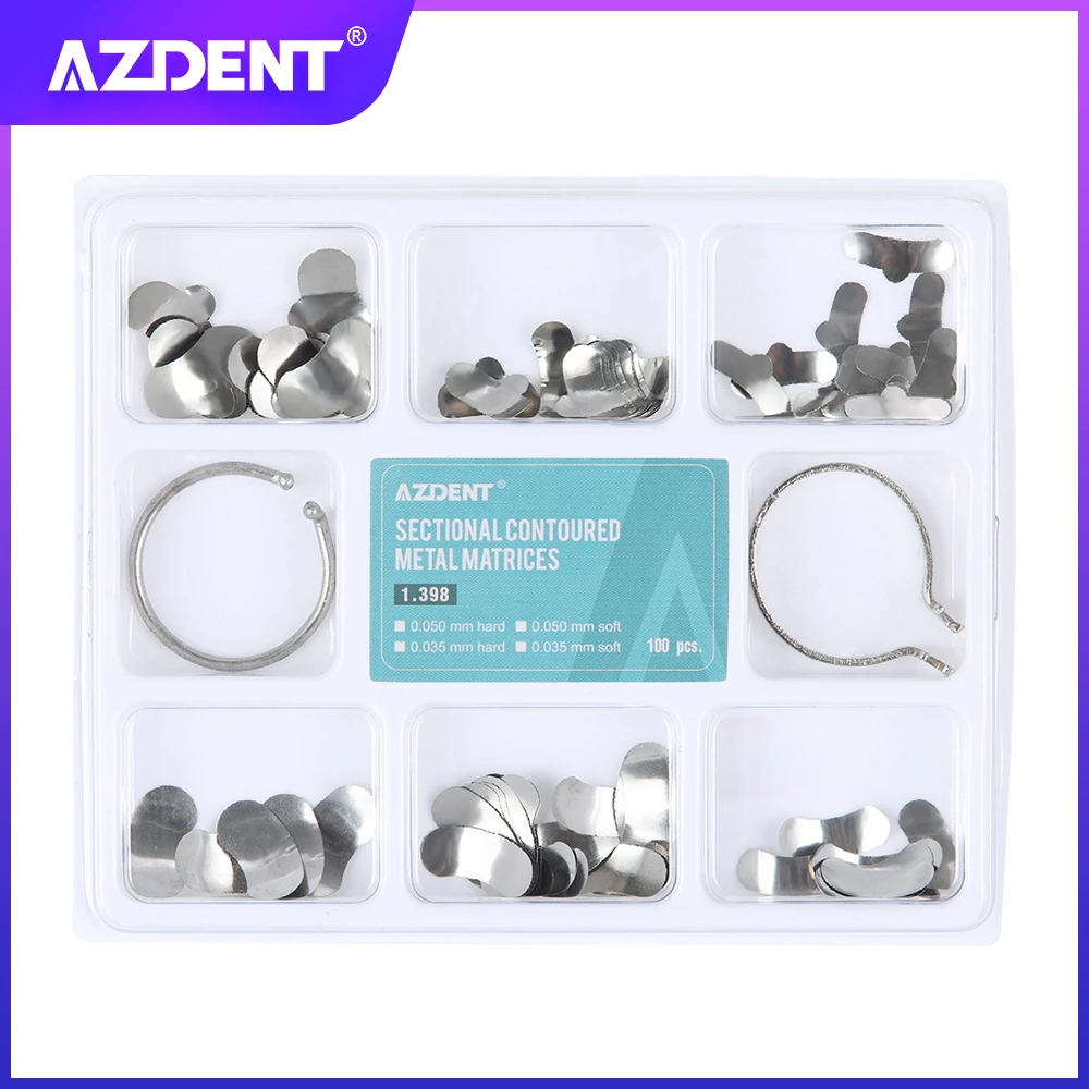 Dental Matrix meterial with Springclip No.1.330 Sectional Contoured Metal Full kit for Teeth Replacement Dentsit Tools
