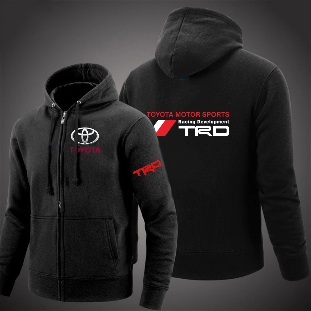 

2021 Toyota TRD Motorsport Cotton Cardigan Men's Hoodies Sweatshirt Zipper Male Clothing Casual Slim Fit Sportswear Jackets Coat