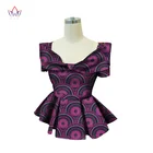 Bintarealwax, топы с Африканским принтом, рубашка для женщин, Дашики, современный стиль, базин, яркая Женская одежда, WY1060