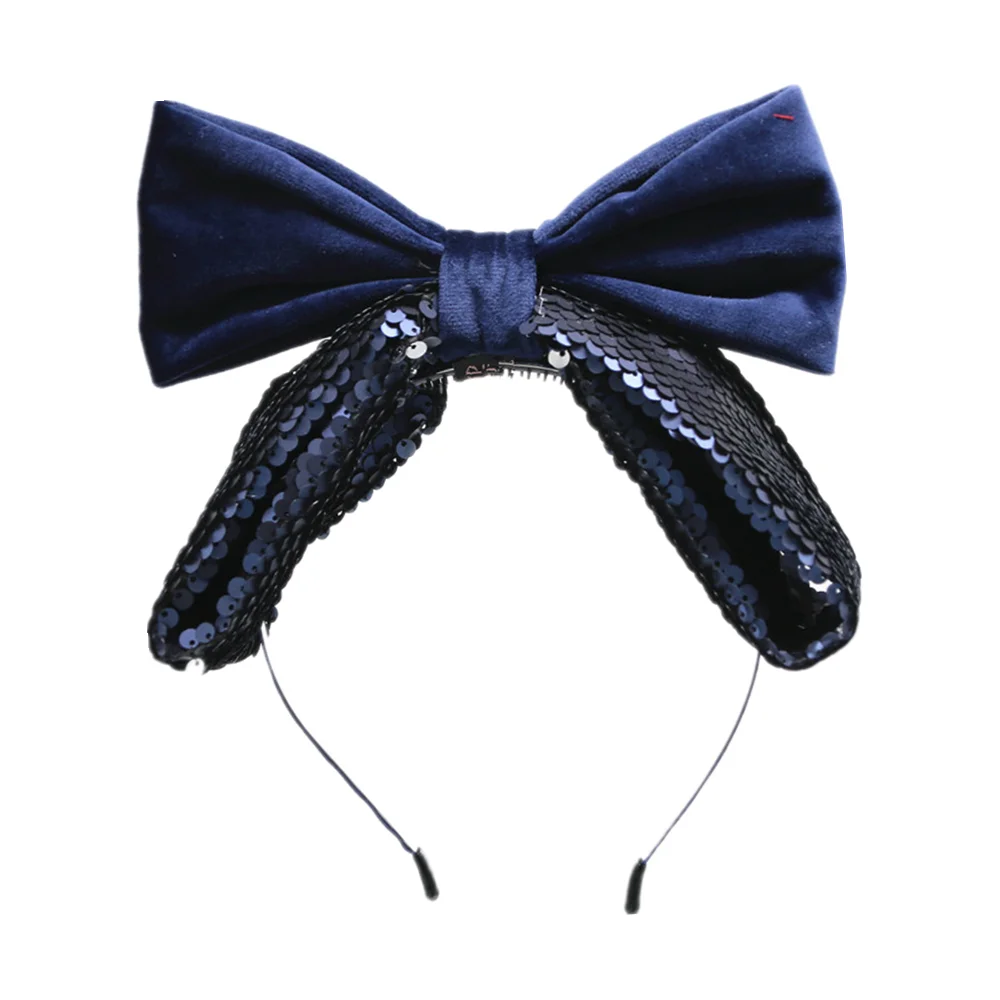 NEW WINTER STYLE sequence and velvet stand two layor bow girls hair bands accessories | Аксессуары для одежды