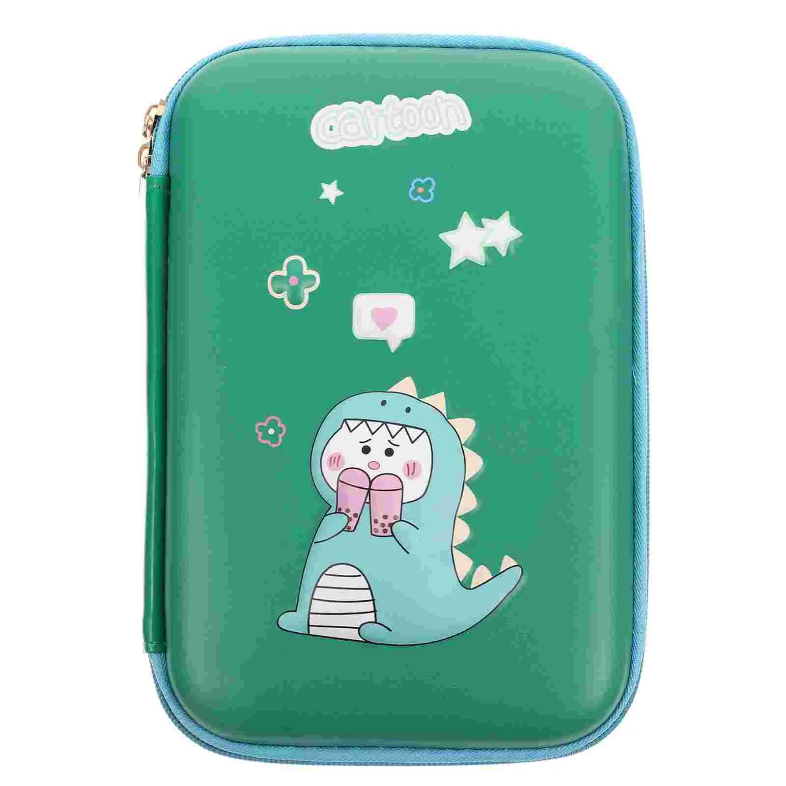 

Stationery Box Large Capacity Pouch Convenient Case Zipper Storage Bags Adult Colored Pencils Portable Square Organizer